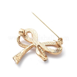 Bowknot Alloy Crystal Rhinestone Brooch&nbsp;JEWB-C037-05G