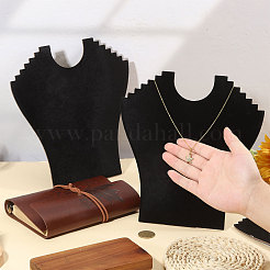 4Pcs Bust Shaped Velvet Necklace Display Stands&nbsp;ODIS-CA0001-34