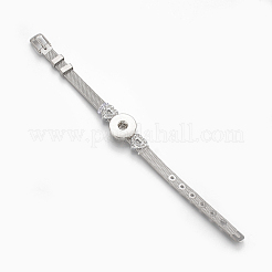 Alloy Rhinestone Snap Cord Bracelet Making&nbsp;BJEW-S136-02