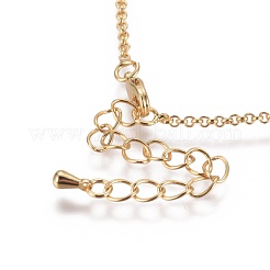 Brass Rolo Chain Necklaces Making&nbsp;MAK-L025-04G