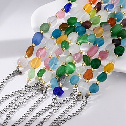 Cat Eye Beaded Bracelets for Women&nbsp;G-P563-07P-21