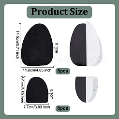 4sets Arch Suede Fabric Non-Slip Shoes Pads&nbsp;AJEW-OC0014-15