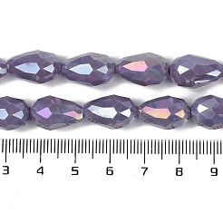 Opaque Solid Color Electroplate Glass Beads Strands&nbsp;EGLA-N013-P10mm-B09