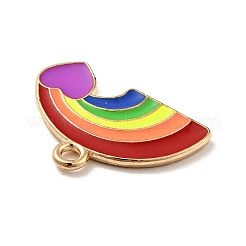 Rainbow Color Alloy Enamel Pendants&nbsp;ENAM-G208-04KCG