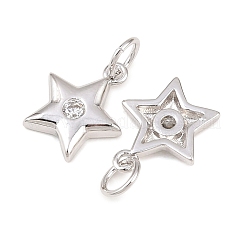 Brass Micro Pave Cubic Zirconia Charms&nbsp;KK-Z146-24P
