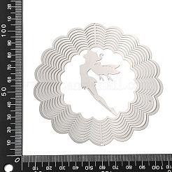201 Stainless Steel 3D Rotating Hanging Wind Spinner&nbsp;STAS-C166-01B-P