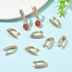 SHEGRACE Brass Micro Pave Cubic Zirconia Hoop Earring Findings&nbsp;XGRQ79487-941G