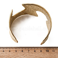 Hammered 304 Stainless Steel Open Cuff Bangles&nbsp;BJEW-K264-04G