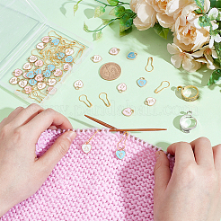 Heart with Twelve Constellation DIY Locking Stitch Marker Sets&nbsp;DIY-ME0001-02