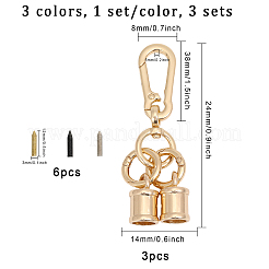 3 Sets 3 Colors Alloy Swivel Clasp&nbsp;AJEW-CA0003-45