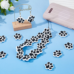 22Pcs Dog Paw Print Food Grade Eco-Friendly Silicone Beads&nbsp;SIL-DC0001-86