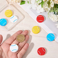 8Pcs 4 Colors Tennis Shape Silicone Tennis Racquet Dampener&nbsp;AJEW-CN0005-03