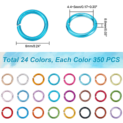 Aluminum Wire Open Jump Rings&nbsp;ALUM-PH0002-01-WH