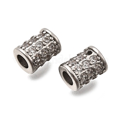 Brass Micro Pave Cubic Zirconia Beads&nbsp;KK-Z126-09P