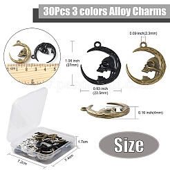 30Pcs 3 colors Alloy Pendants&nbsp;PALLOY-CJ0002-33