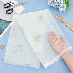 Polyester Flower Pattern Mesh Fabric&nbsp;SENE-WH0003-45A
