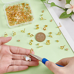80Pcs 8 Styles 201 Stainless Steel Stud Earring Findings with Hole&nbsp;EJEW-GA0001-07G