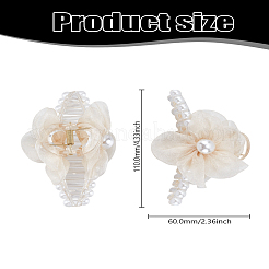 1Pc PS Plastic & Polyester & Iron Claw Hair Clips for Women Girls Thick Hair&nbsp;PHAR-LP0002-31A