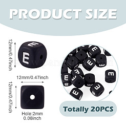 20Pcs Food Grade Eco-Friendly Silicone Beads&nbsp;SIL-TADJ0001-04E