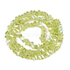 Electroplate Transparent Glass Beads Strands&nbsp;EGLA-Q139-01A-A17