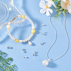 16Pcs 4 Styles 925 Sterling Silver Cup Pearl Bail Pin Pendants&nbsp;FIND-PH0021-78