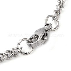 Non-Tarnish 304 Stainlessa Steel Curb Chain Pendant Necklaces&nbsp;NJEW-H034-07P