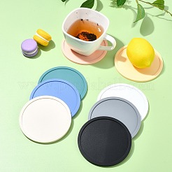 8 Pcs 8 Colors Silicone drainage insulation coaster with marble pattern&nbsp;ST-CJ0008-10
