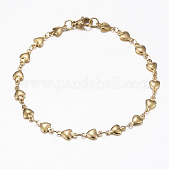 304 Stainless Steel Heart Link Chain Jewelry Sets&nbsp;SJEW-H103-A-01G