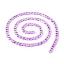 7 Strands 7 Colors Handmade Opaque Acrylic Curb Chain&nbsp;AJEW-JB00989