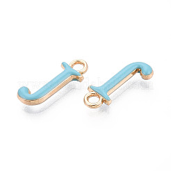 Rack Plating Alloy Enamel Pendants&nbsp;ENAM-T024-53J-G