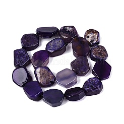 Dyed Natural Agate Beads Strands&nbsp;G-Q606-23E-04