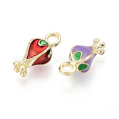 Rack Plating Alloy Enamel Charms&nbsp;PALLOY-N181-27KCG