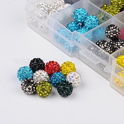 Round Polymer Clay Rhinestone Beads&nbsp;RB-X0010