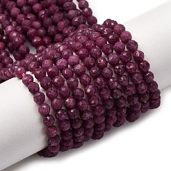 Natural Ruby Beads Strands&nbsp;G-A276-C10-4mm