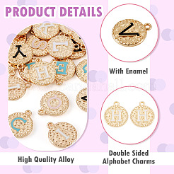 26Pcs 26 Styles Alloy Enamel Pendants&nbsp;ENAM-TA0003-49