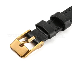 Leather Textured Bracelet Straps Slide Wristbands for Slide Charms&nbsp;AJEW-K232-01G-08