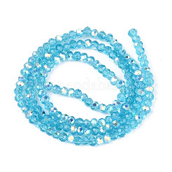 AB Color Plated Transparent Glass Rondelle Beads Strands&nbsp;EGLA-T029-2mm-10D