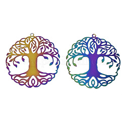 Ion Plating(IP) 201 Stainless Steel Filigree Pendants&nbsp;X-STAS-S118-030
