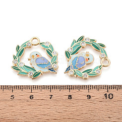 Alloy Rhinestone and Enamel Pendants&nbsp;ENAM-T022-51KCG