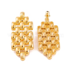 Hollow Hexagon Brass Stud Earrings for Women&nbsp;EJEW-G391-12G