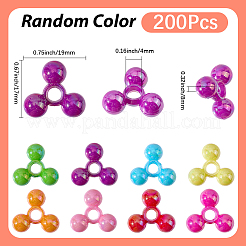 200Pcs Opaque Plastic Tri Beads for Christmas Ornaments Making&nbsp;SACR-SP0001-52