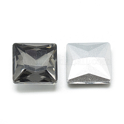 Pointed Back Glass Rhinestone Cabochons&nbsp;RGLA-T027-8x8mm-07
