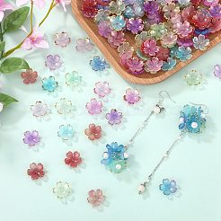 210Pcs 6 Colors Acrylic Bead Caps&nbsp;OACR-SZ0001-47
