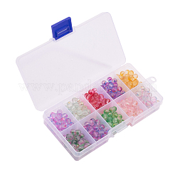400Pcs 10 Colors Frosted Spray Painted Glass Beads Strands&nbsp;GLAA-CJ0001-39