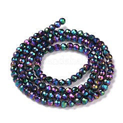 Electroplate Glass Beads Strands&nbsp;GLAA-H021-01B-FP11