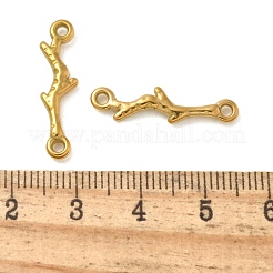 Ion Plating(IP) 304 Stainless Steel Branch Connector Charms&nbsp;STAS-Q334-62G
