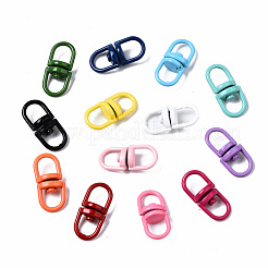 Spray Painted Alloy Double Eye Swivel Clasps&nbsp;PALLOY-T080-03-NR