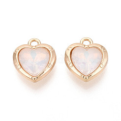 Rack Plating Alloy & Glass Pendants&nbsp;PALLOY-T024-05M-G