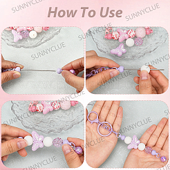 10Pcs 10 Colors Alloy Bar Beadable Keychain Clasps&nbsp;FIND-SC0017-20