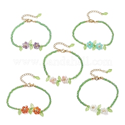 Natural Gemstone & Glass Beads Beaded Bracelets for Women&nbsp;BJEW-JB13426